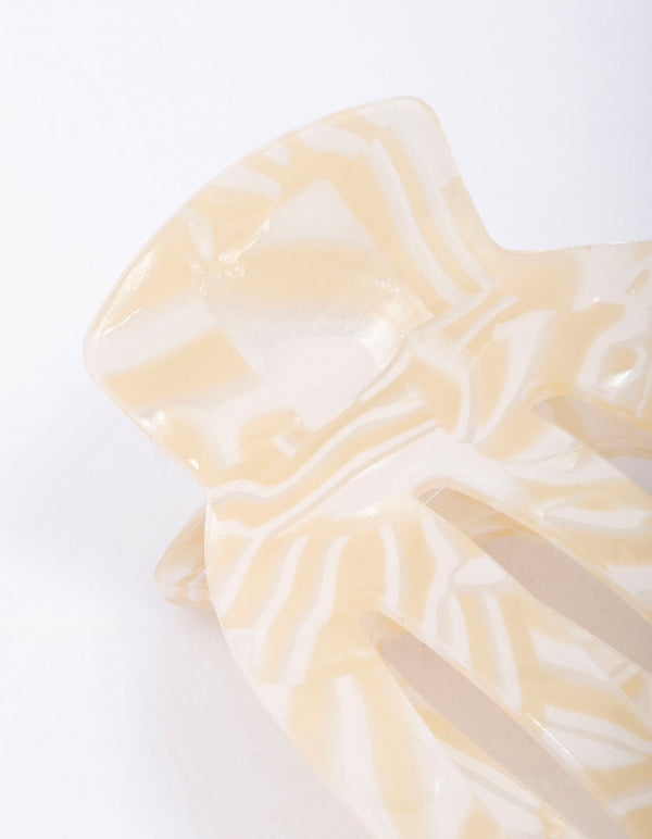 Acrylic Marble Flat Claw Clip