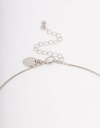 Silver Triple Diamante Necklace & Earring Jewellery Set - link has visual effect only