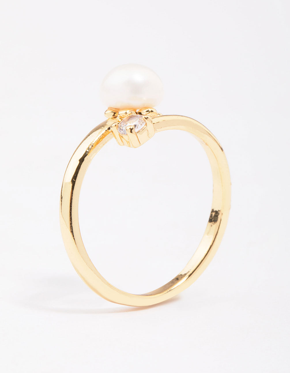 Gold Plated Dainty Cubic Zirconia Wrap Ring