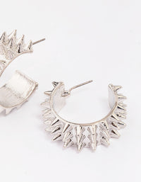 Silver Triple Row Alternative Hoop Earrings - link has visual effect only