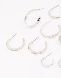 Silver Multi Hoop Earring 6-Pack - link has visual effect only