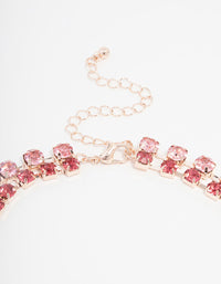 Rose Gold Drop Statement Choker Necklace - link has visual effect only