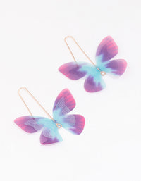 Rose Gold Butterfly Ombre Drop Earrings - link has visual effect only