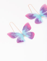 Rose Gold Butterfly Ombre Drop Earrings - link has visual effect only