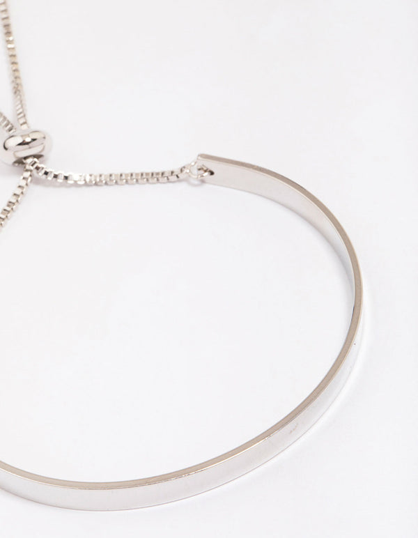 Silver Signature Toggle Bracelet