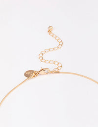 Gold Large Round Circle Chain Necklace - link has visual effect only
