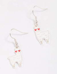 Silver Llama Drop Earrings - link has visual effect only