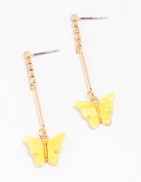 Gold Cupchain Butterfly Drop Earrings - link has visual effect only
