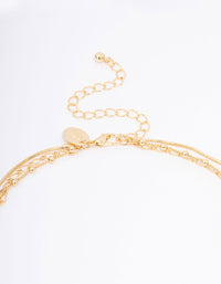 Gold Plated Large Coin Triple Layered Necklace - link has visual effect only