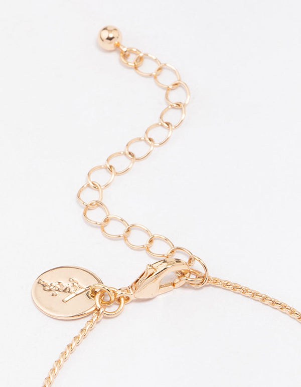 Gold Evil Eye Charm Bracelet