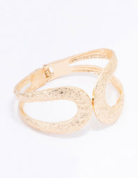 Gold Hammered Hinge Bangle - link has visual effect only