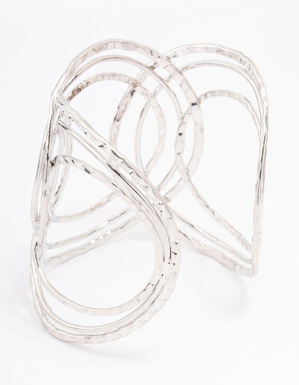 Silver Oval Loop Wrist Cuff