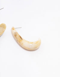 Gold Acrylic Long Teardrop Hoop Earrings - link has visual effect only