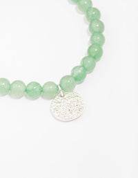 Green Aventurine Evil Eye Charm Bracelet - link has visual effect only