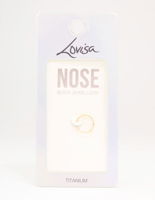 Gold Plated Titanium Twisted Nose Ring