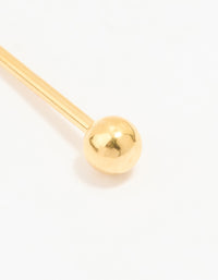 24KT Gold Plated Surgical Stainless Steel 3MM Ball Piercing Stud - link has visual effect only