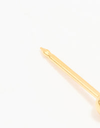 24KT Gold Plated Surgical Stainless Steel 3MM Ball Piercing Stud - link has visual effect only