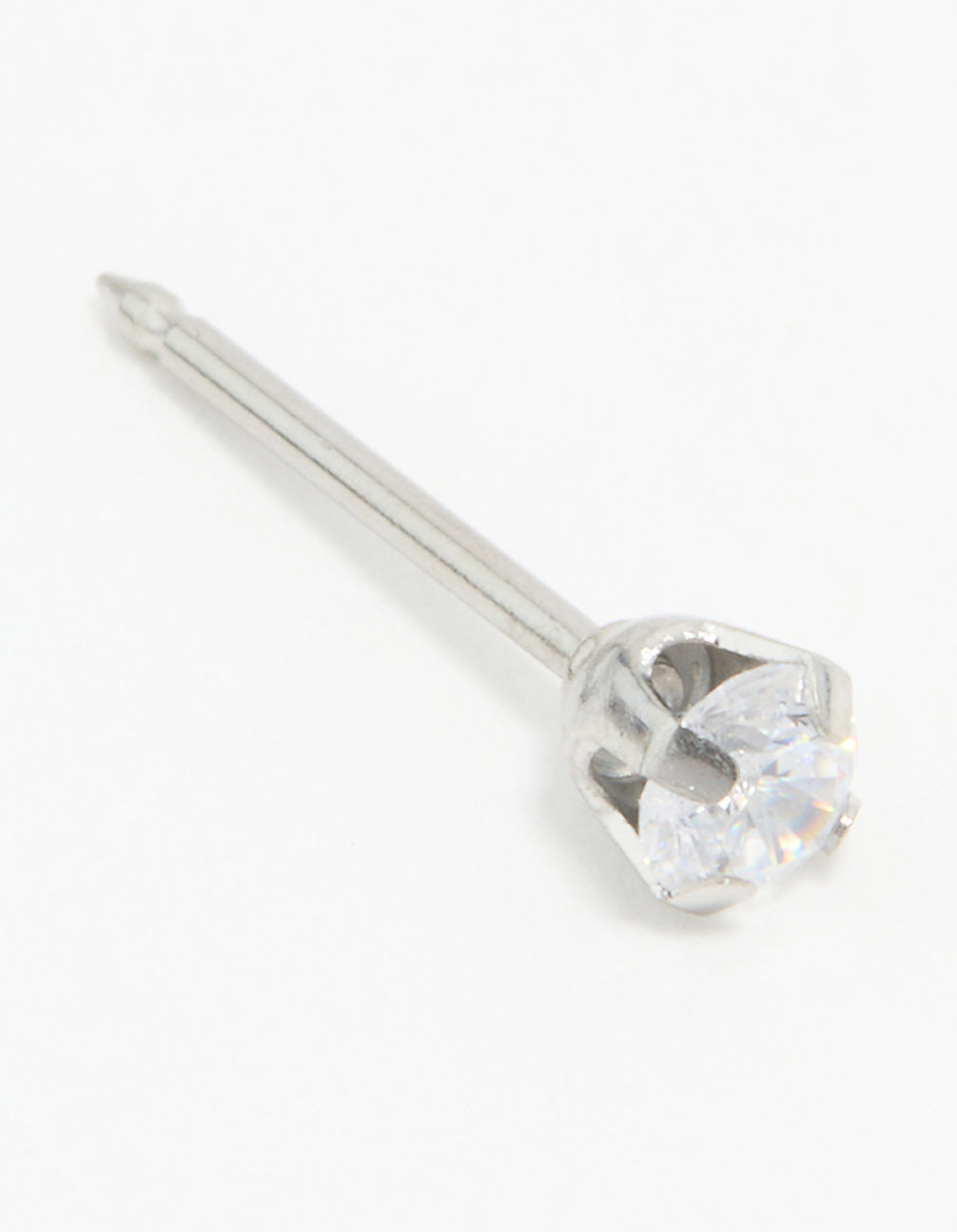 Surgical Stainless Steel 3MM Cubic Zirconia Piercing Stud