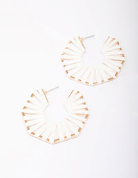 Gold Octagon Wrapped Hoop Earrings - link has visual effect only
