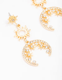 Gold Celestial Drop Earrings - link has visual effect only