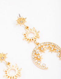 Gold Celestial Drop Earrings - link has visual effect only