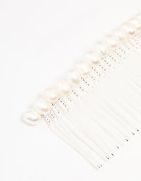 Silver Plated Classic Freshwater Pearl Hair Comb - link has visual effect only