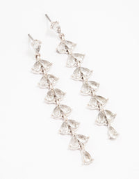 Silver Cubic Zirconia Drop Earrings - link has visual effect only