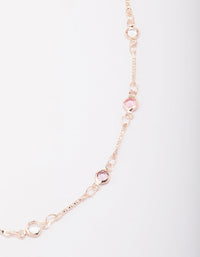 Rose Gold Stone Necklace - link has visual effect only