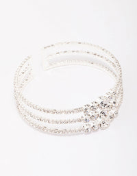 Silver Diamante Open Wrist Cuff - link has visual effect only