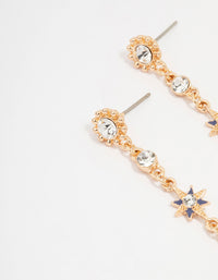 Gold Celestial Drop Earrings - link has visual effect only