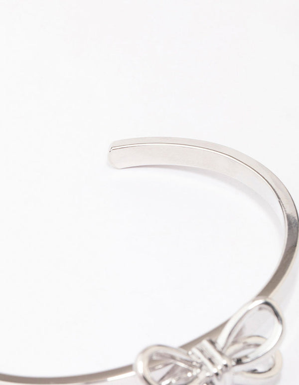 Silver Bow Wrist Cuff