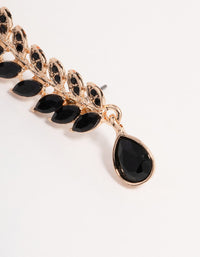 Gold Jet Stone Earring Cuff - link has visual effect only