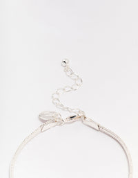 Silver Plated Brass  Snake Chain Bracelet - link has visual effect only