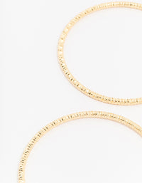 Gold Plated Brass Texture Bangle 3-Pack - link has visual effect only