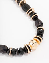 Beaded Black Statement Necklace - link has visual effect only