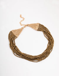 Gold Layered Beaded Choker - link has visual effect only