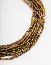 Gold Layered Beaded Choker - link has visual effect only