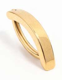 Gold Plated Surgical Steel Plain Curved Belly Ring - link has visual effect only