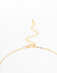 Gold Plated Cubic Zirconia Emerald Marquise Cross Necklace - link has visual effect only