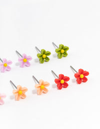 Silver Daisy Earrings 8-Pack - link has visual effect only