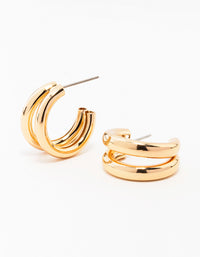 Gold Double Hoop Earrings - link has visual effect only