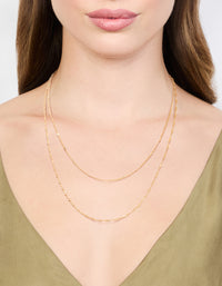 Gold Rope Double Chain Necklace - link has visual effect only