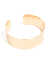 Gold Hammered Open Wrist Cuff - link has visual effect only
