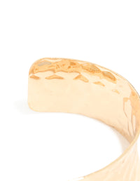 Gold Hammered Open Wrist Cuff - link has visual effect only
