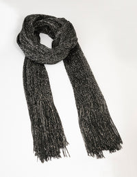 Black Fabric Drape Scarf Necklace - link has visual effect only