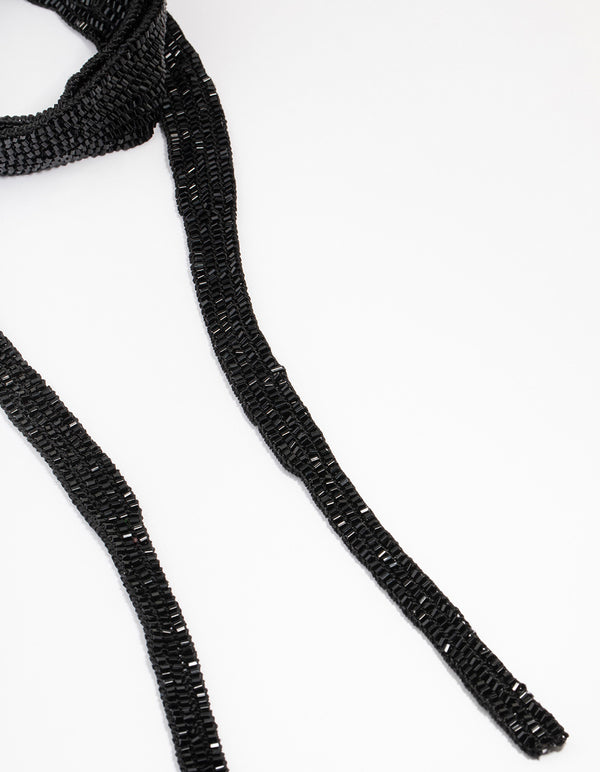 Thin Glass Beaded Scarf