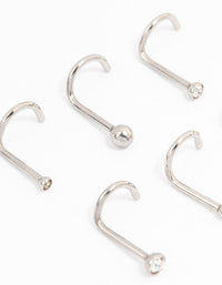 Surgical Steel Corkscrew And Ball Nose 6-Pack - link has visual effect only