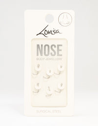 Surgical Steel Corkscrew And Ball Nose 6-Pack - link has visual effect only