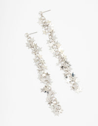 Silver Waterfall Star Drop Earrings - link has visual effect only
