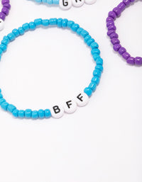 Blue & Purple Beaded BFF Friendship Bracelet 5-Pack - link has visual effect only